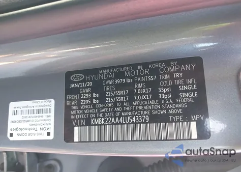 2020 Hyundai Kona Sel from USA, damaged, VIN KM8K22AA4LU543379